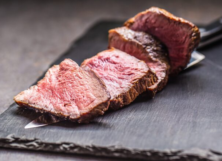 Ejemplo de carne Jugosa (Rare)