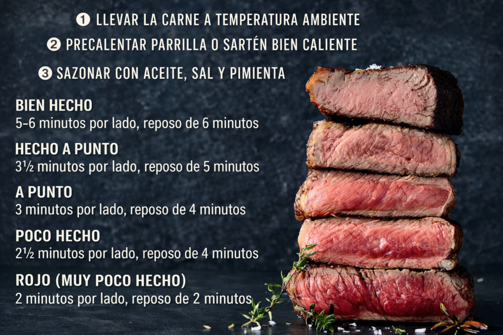 Temperatura de las carnes rojas